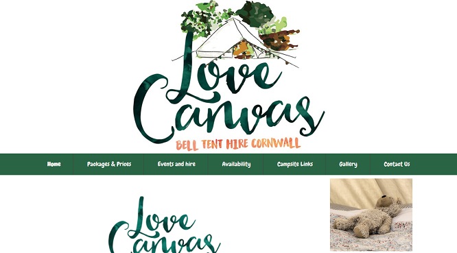 Love Canvas Cornwall Website