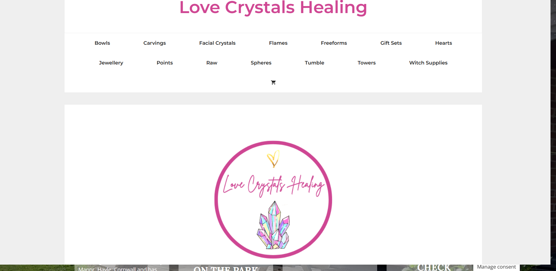 Love Crystals Healing website